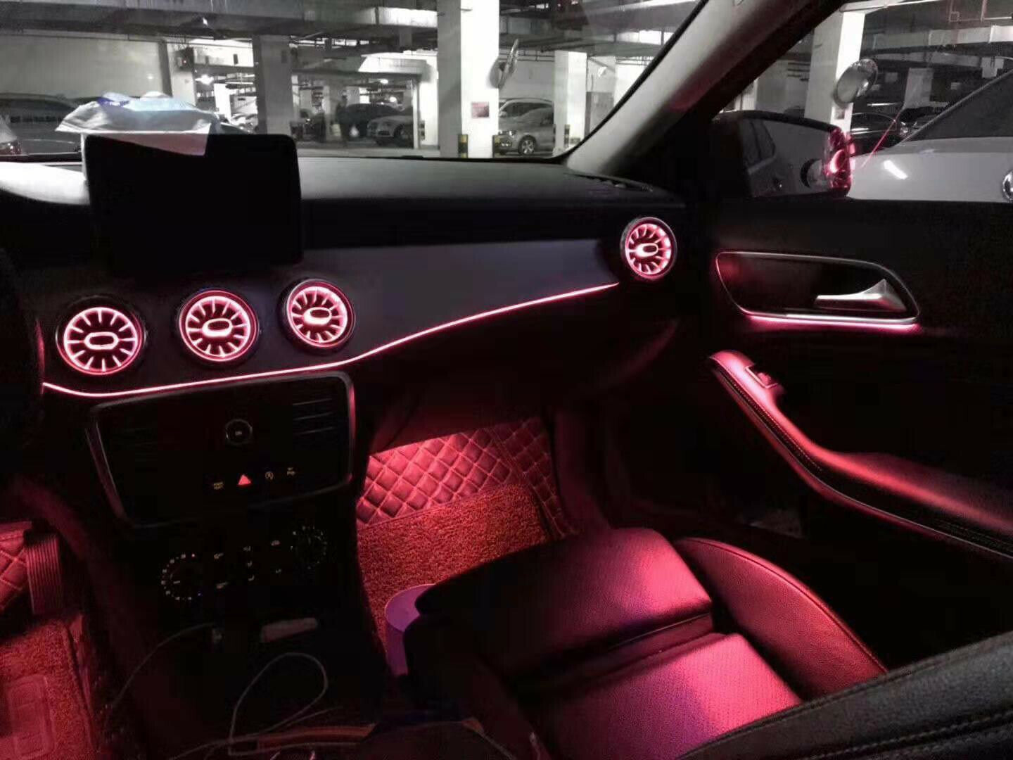 Illuminated Retrofit LED Ambient light Air Vent purifier for Mercedes W205 C GLC
