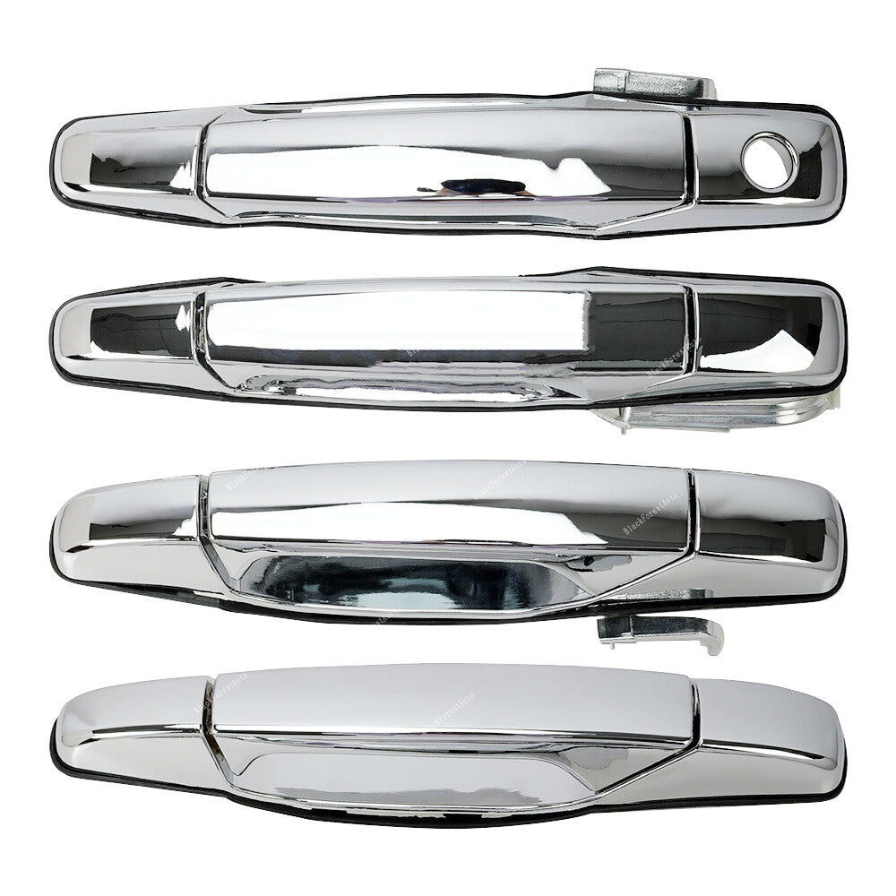 4X Chrome Outside Door Handle for Chevy Avalanche Silverado Suburban Tahoe 07-13
