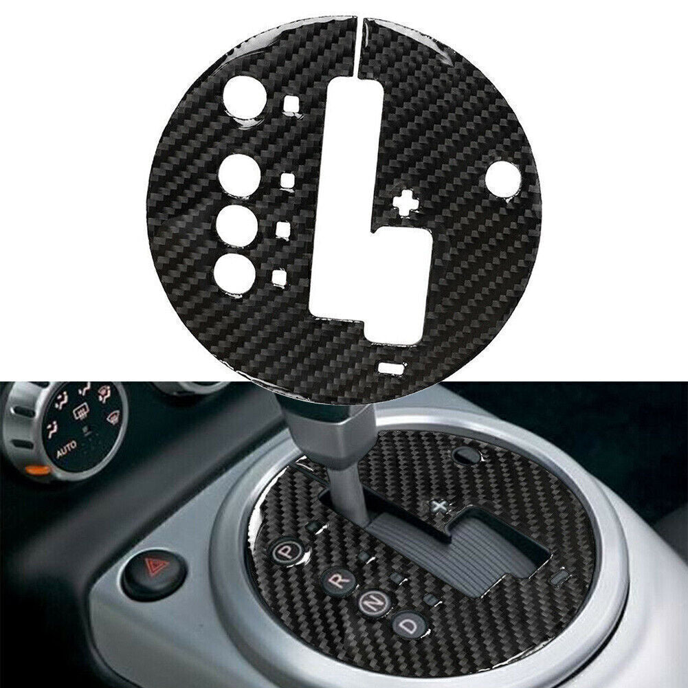 Carbon Fiber Interior Gear Shift Box Panel Fram Trim Fit for Nissan 350Z 2006-2009