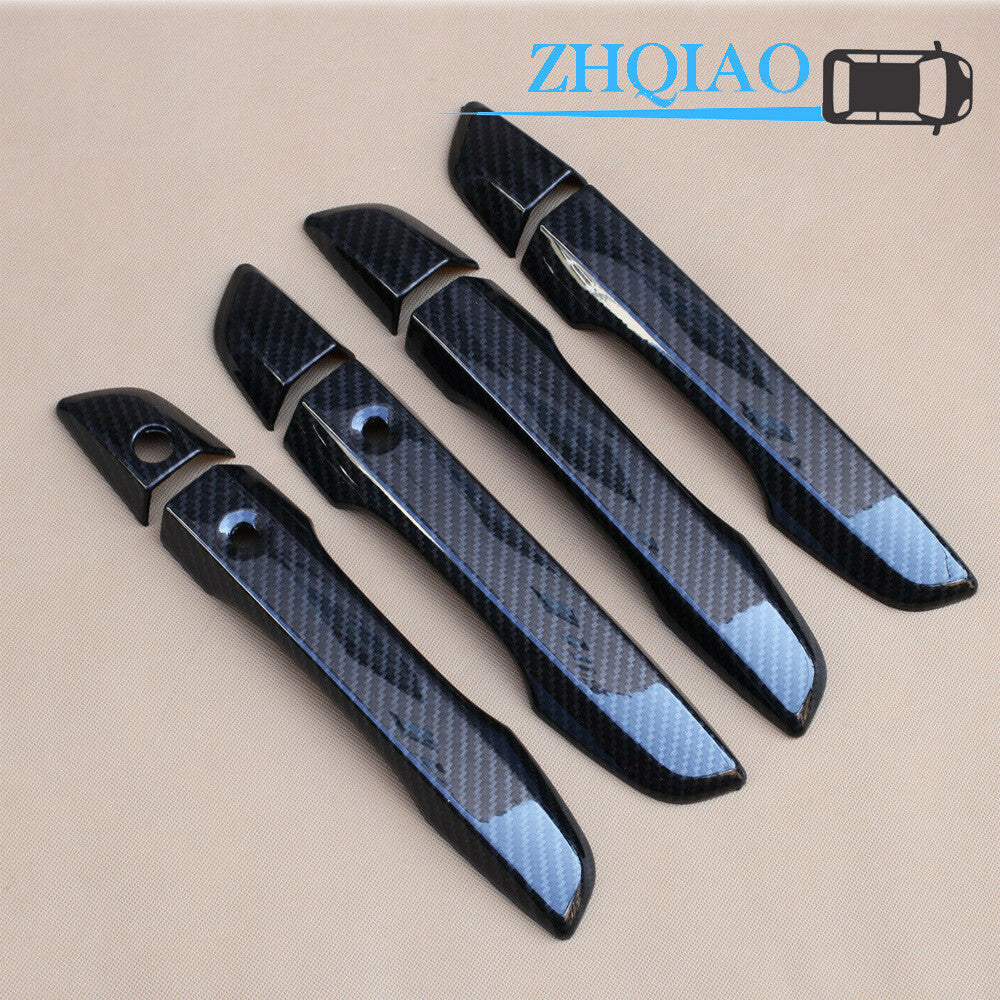 Carbon Fiber Side Door Handle Covers Trim Fit for Honda for Civic 16-20