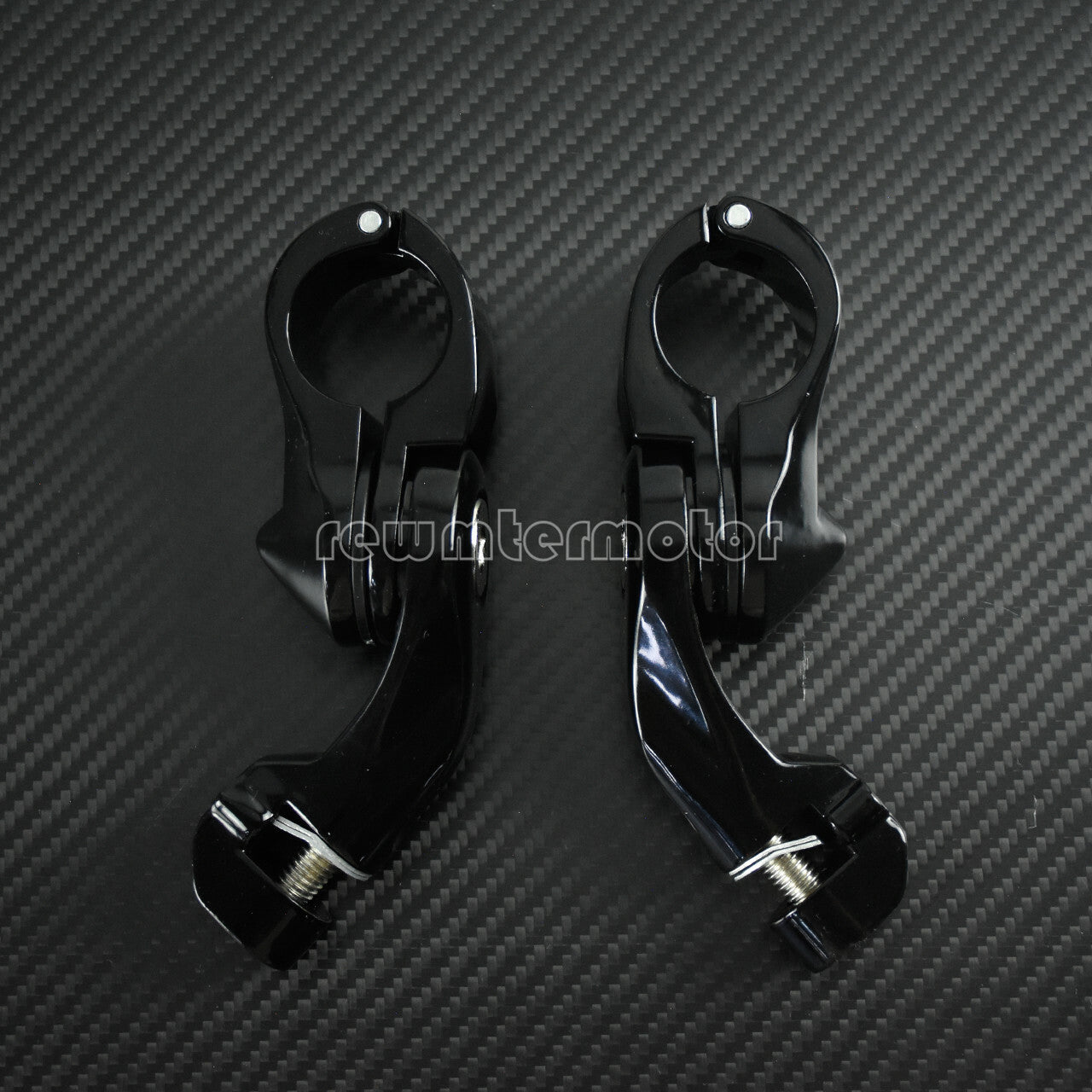 1-1/4 Highway Foot Pegs Footrest Engine Guard Clamp Mount Fit for Harley FLHT