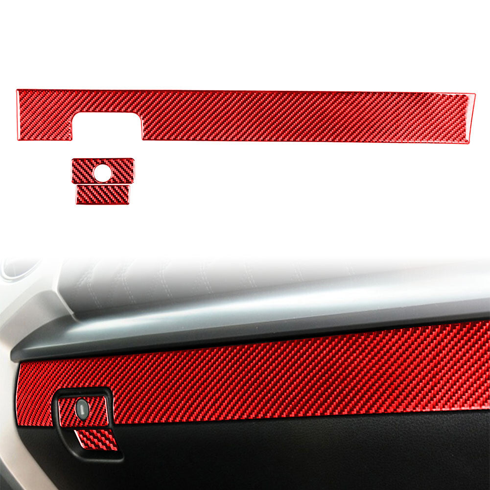 LHD for Co -Pilot Storage Glove Box Panel Cover Trim Fit for Toyota Tundra 2014-2021 Red