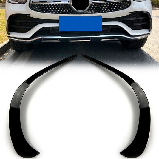 2x Fit for Benz GLC X253 GLC260 BLK Front Bumper Spoiler Air Vent Outlet Trim Cover