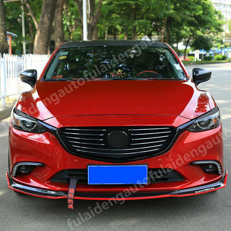 for Mazda 6 Atenza 2017-2018 Carbon Fiber Look Headlight Lamp Eyelids Cover Trim