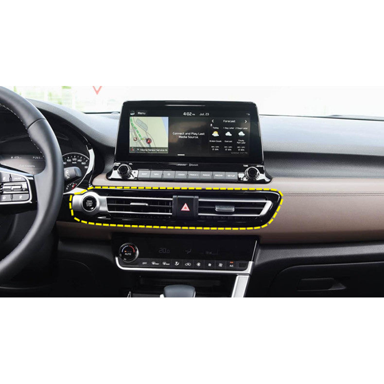 for Kia Seltos 2020-23 Carbon Fiber Central Air Condition Outlet Vent Cover trim