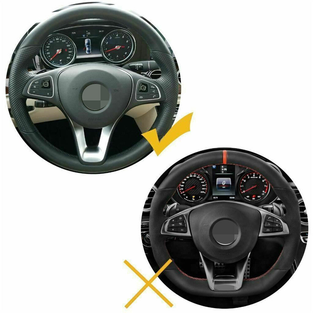 Carbon ABS Car Steering Wheel Trim for Benz C E GLC GLA CLA Class W205 W213 X253
