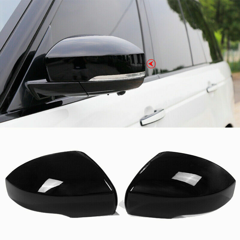 2P Glossy Black Rearview Mirror Cover Replace for Range Rover HSE L405 2013-2021