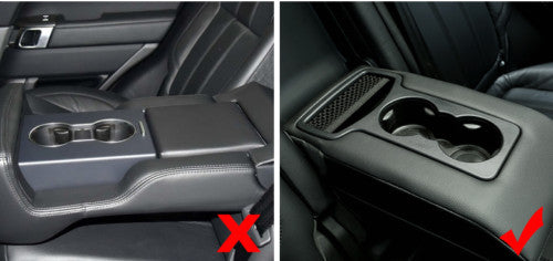for Land Rover Range Sport 2014-2017 Chrome Interior Rear Water Cup Cover Trim