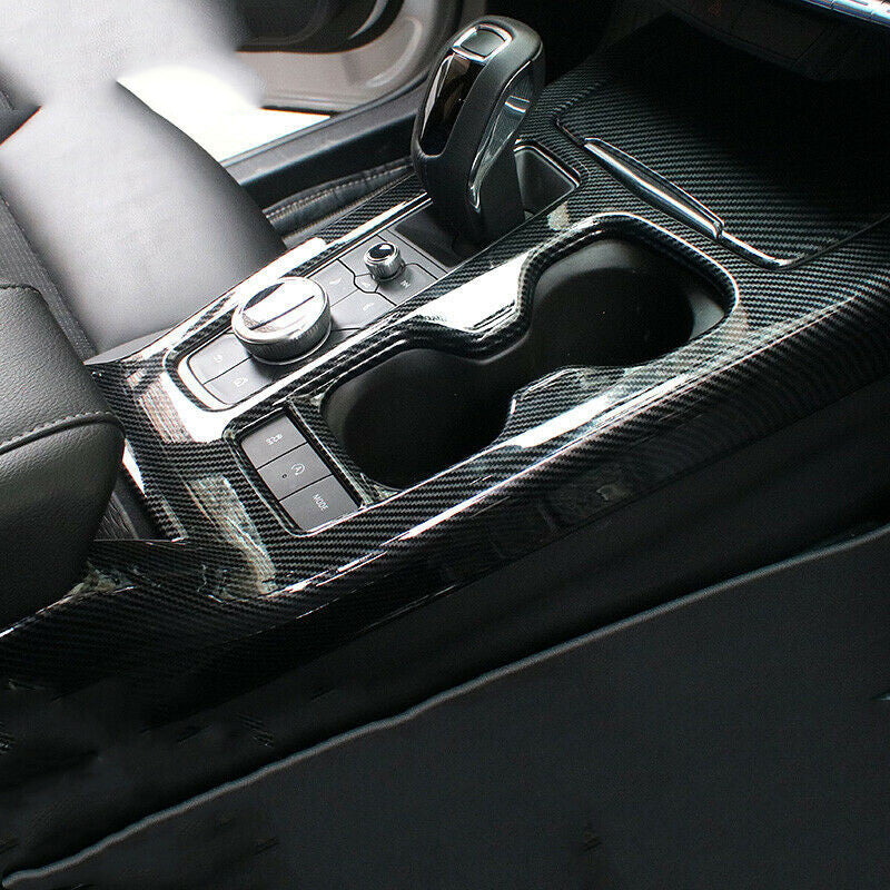 for Cadillac XT4 18-21 Carbon Fiber ABS Console Gear Shift Box Panel Cover Trim