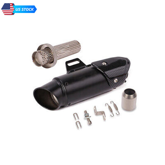 Motorcycle Exhaust Pipe Insert Muffler 51mm Tail Tip Vent Pipe Baffle Silencer