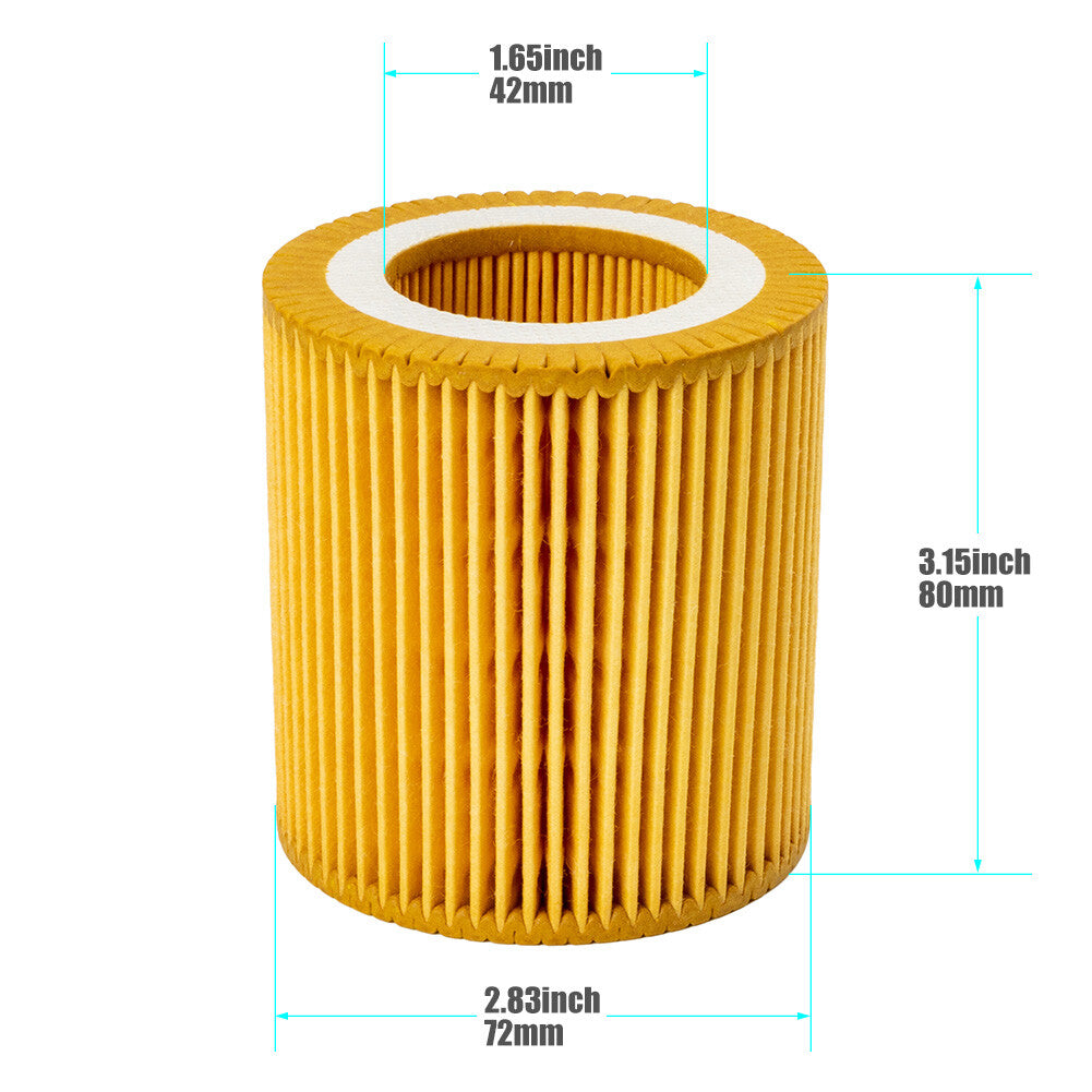 2x Engine Oil Filter for BMW 328i 335i 335xi 528i 535i 740i Z4 X3 X5 11427566327