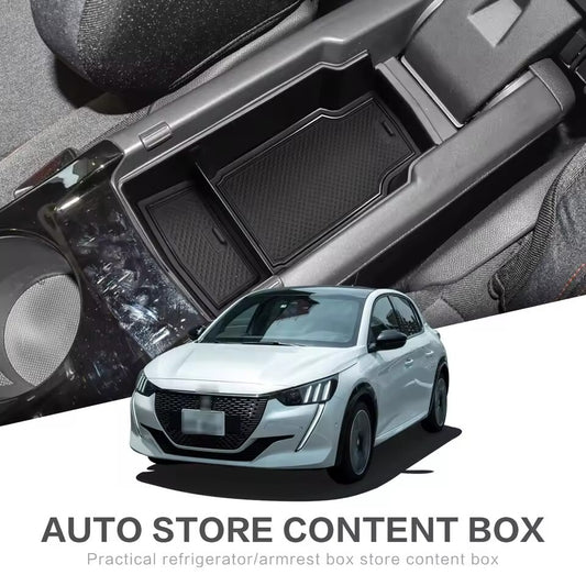 for Peugeot 208 2019-2024 GT e208 Armrest Box Storage Organizer Central Tray