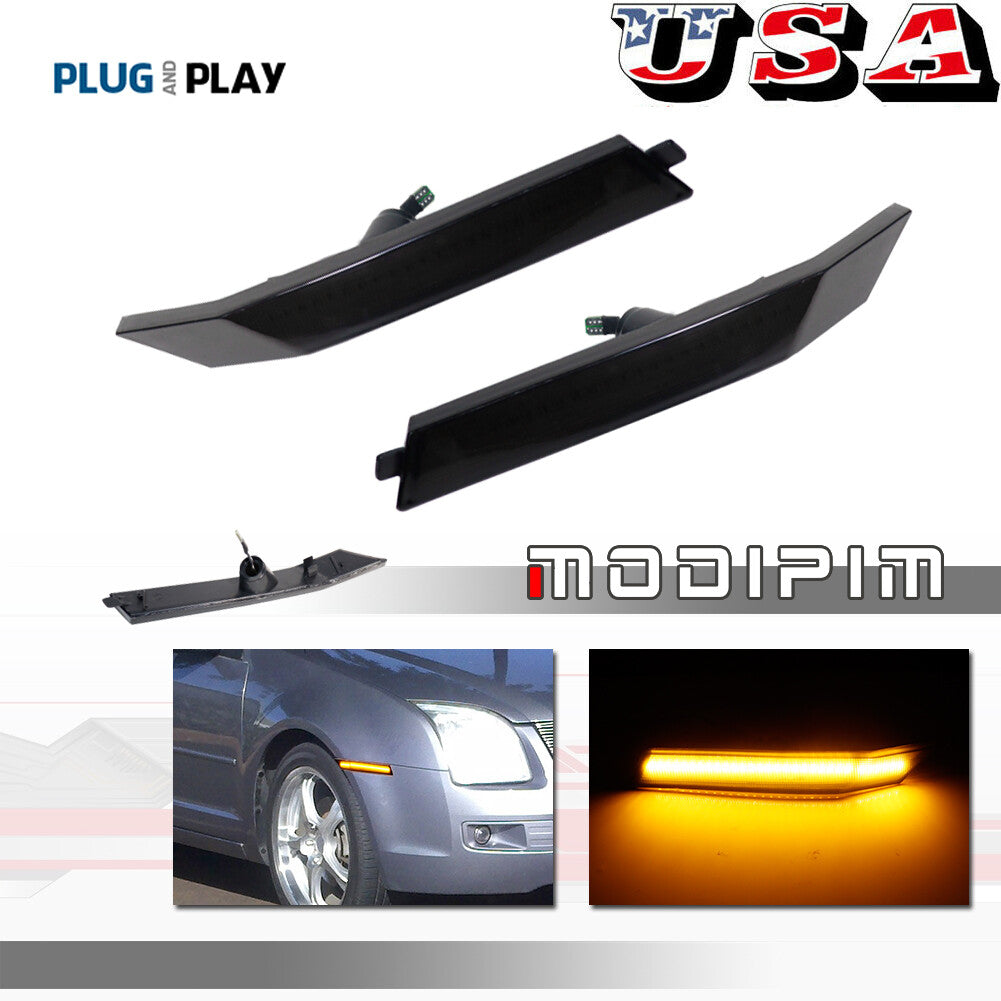[Plug and Play] Amber Front Side Marker Lights for 06-09 for Ford Fusion and for Mercury Milan