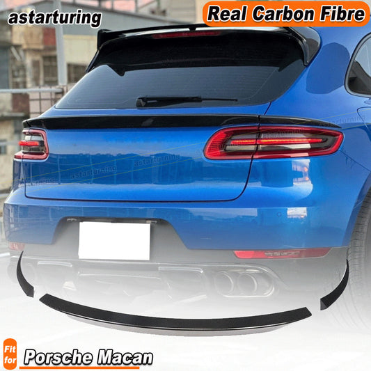 REAL Carbon Rear Spoiler Trunk Boot Wing Lip Fit for Porsche Macan 95B 2014-2018
