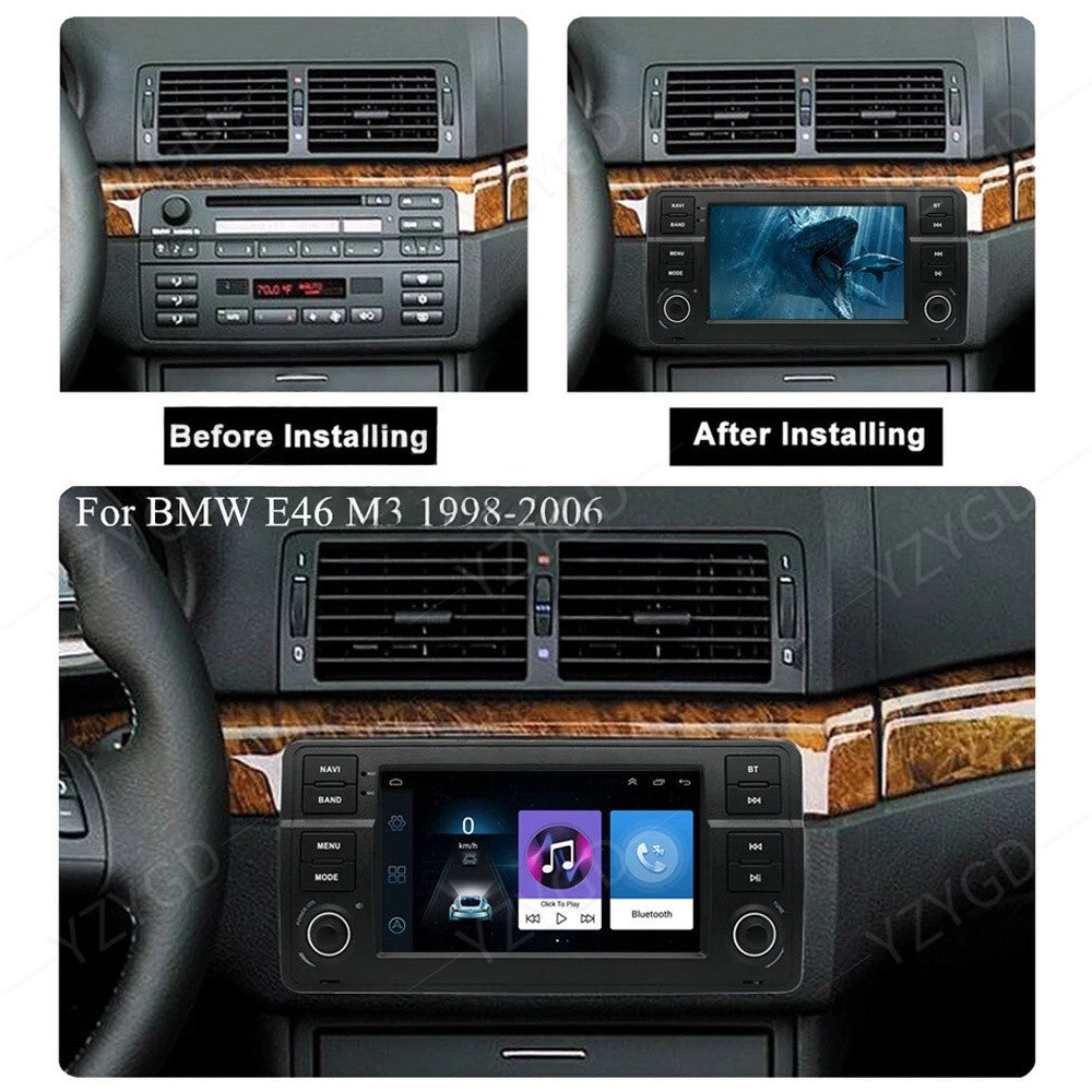 Touch Screen Car Radio CarPlay WiFi for BMW E46 2-Door Coupe 1999-2006 GPS Navi