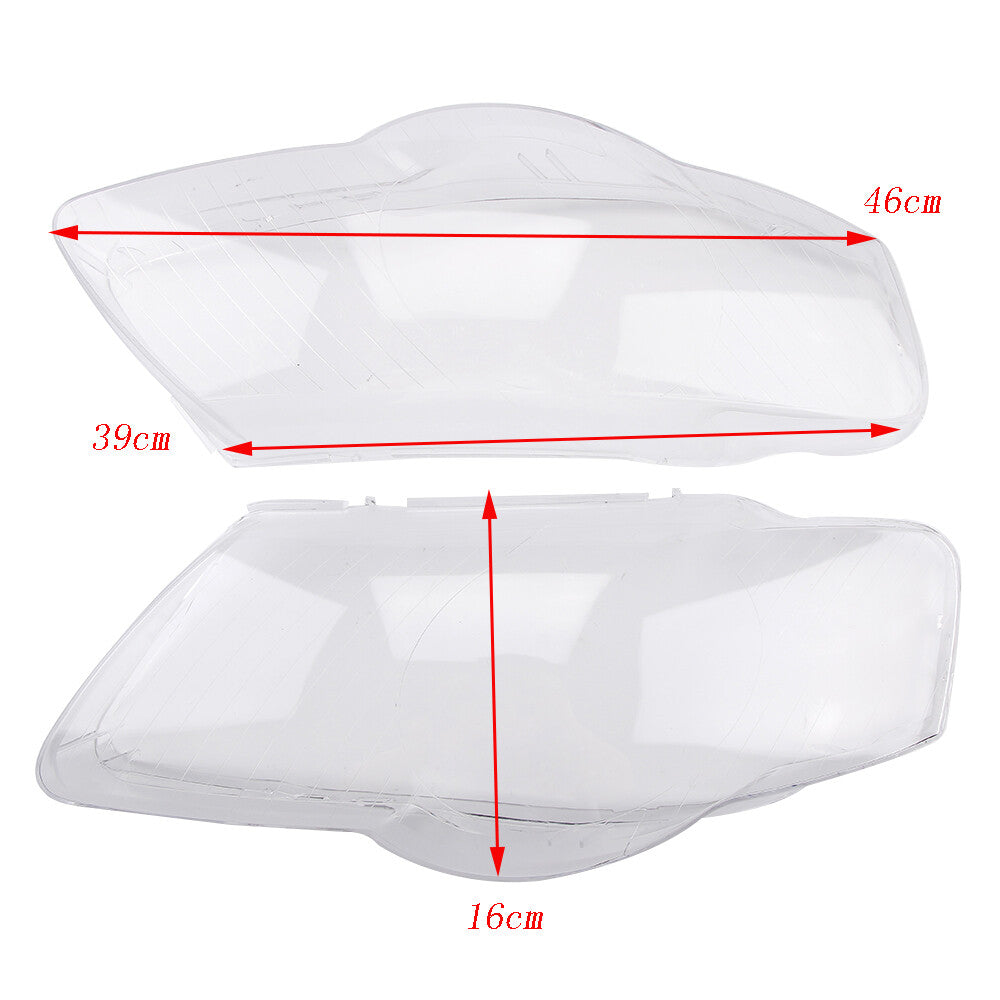 2-Piece Headlight Lens Cover for Volkswagen for Passat B6 R36 2006-2009, Transparent Cap L+R