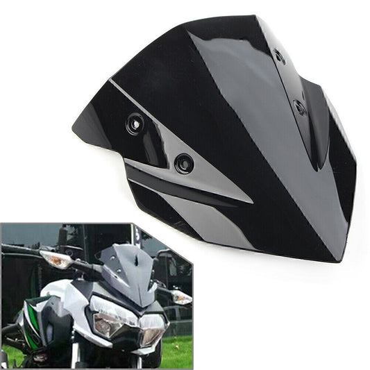 Black ABS Motorcycle Windshield Windscreen for Kawasaki Z400 2018 2019-2022