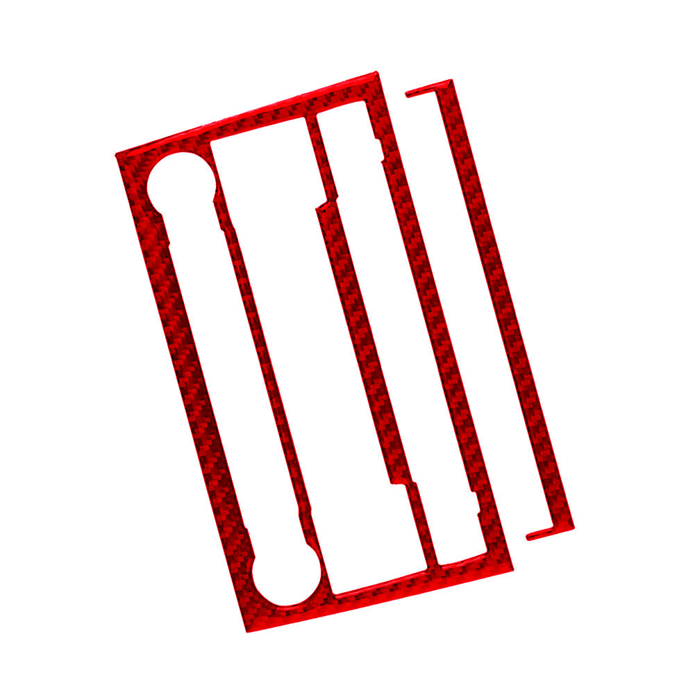 2x red carbon chamfer r A/C frame trim for Audi A4 S4 2005-2008