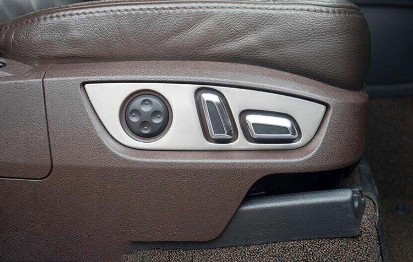 Fit for Audi Q7 2006-2015 Silver Steel Car for Seat Adjustment Handle Panel Trim 2P