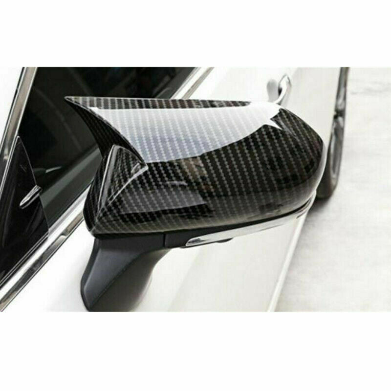Carbon Fiber Ox Horn Side Rearview Mirror Cover cap Trim for Toyota for Camry 18-22