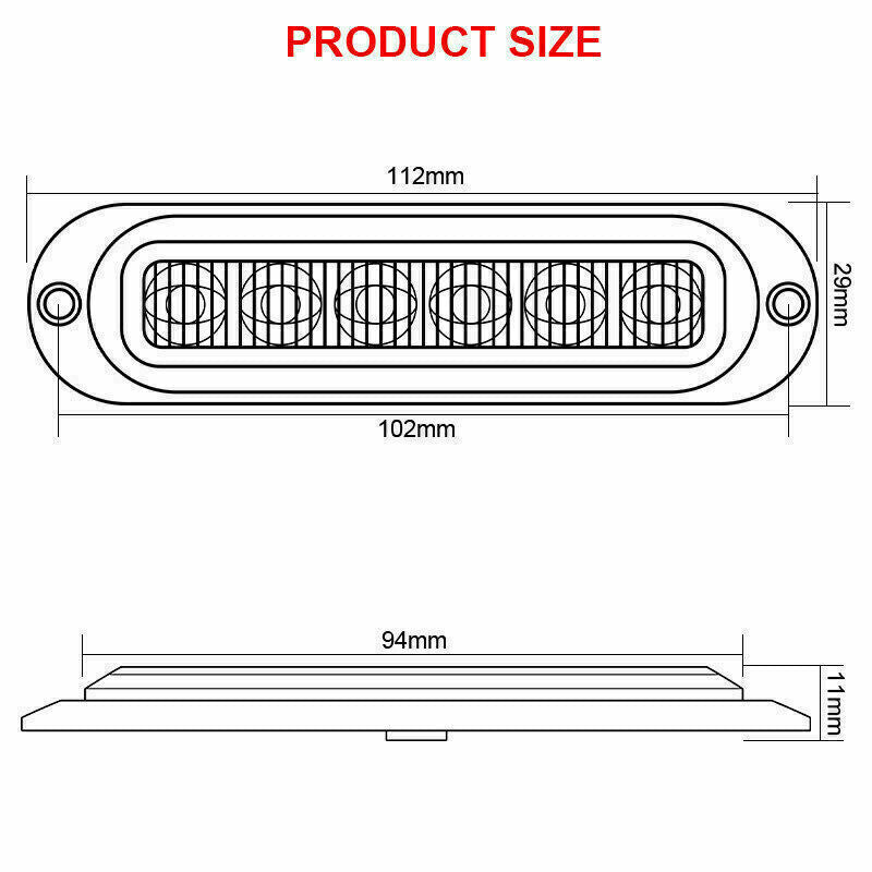 6-LED Side Marker Lights Clearance Light Truck Trailer RV Amber Red White 12-24V