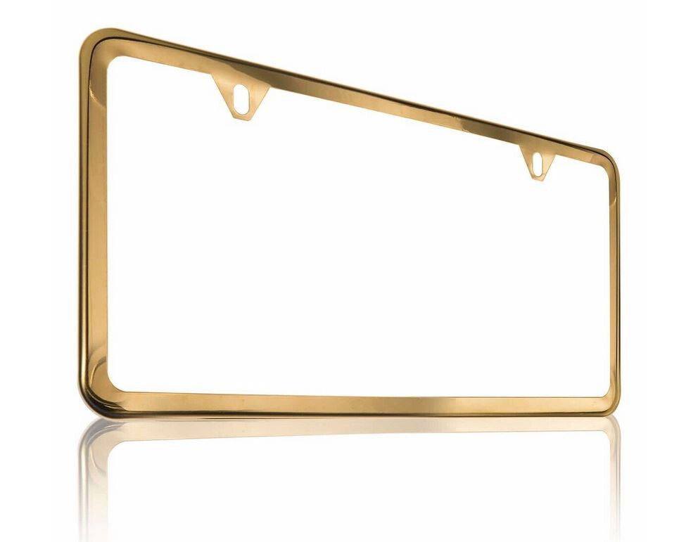 1 piece of car license plate frame cover cap rear boot trunk gold suitable for Nissan