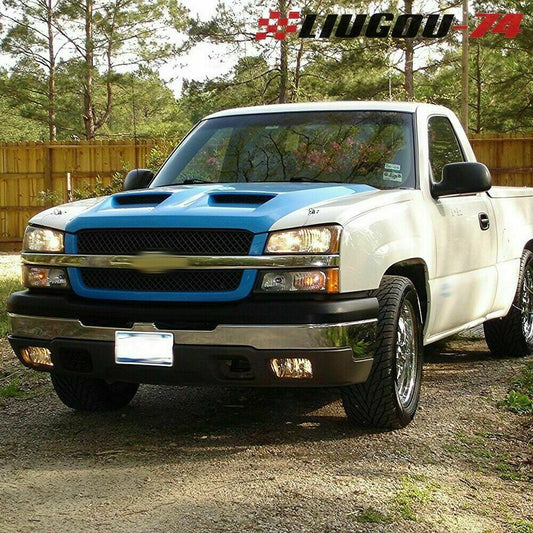Yellow fog lights with bulbs are suitable for 2003-06 for Chevrolet Silverado Avalanche.