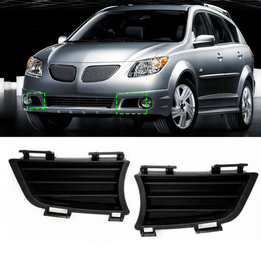 Pair for Pontiac Vibe 2005 2006-2008 Left Right front bumper Fog Light Cover