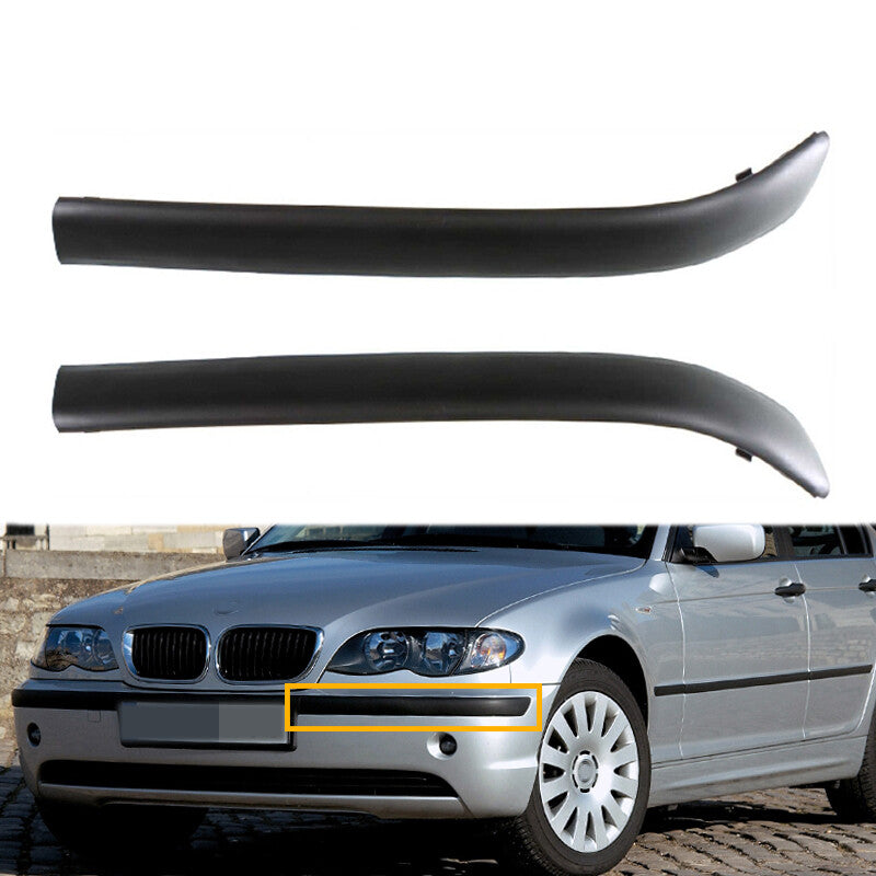 Pair Front Bumper Impact Strip Trim for BMW E46 Sedan 318i 320i 323i 2001-2005