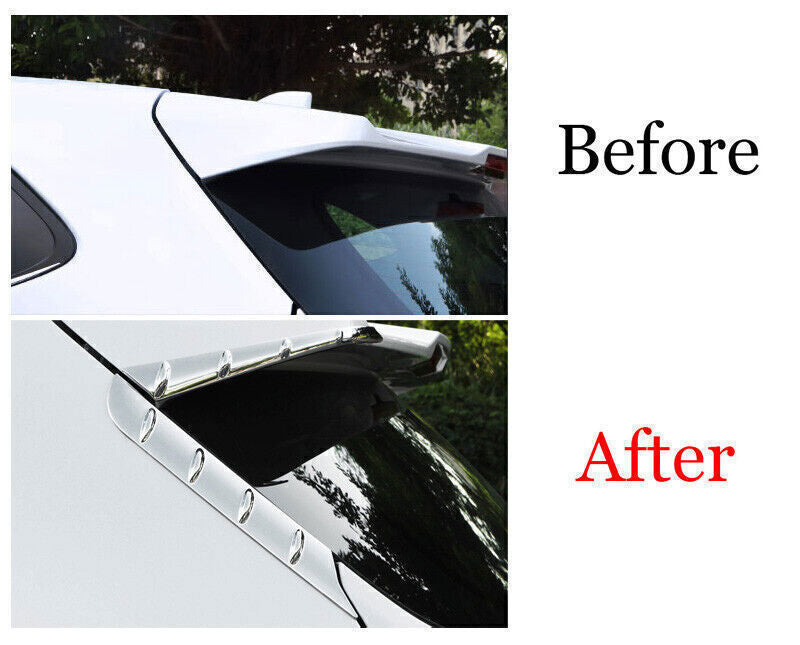 4P Chrome for Toyota Highlander Trim 2020-24 Rear Window Side Spoiler Cover Trim