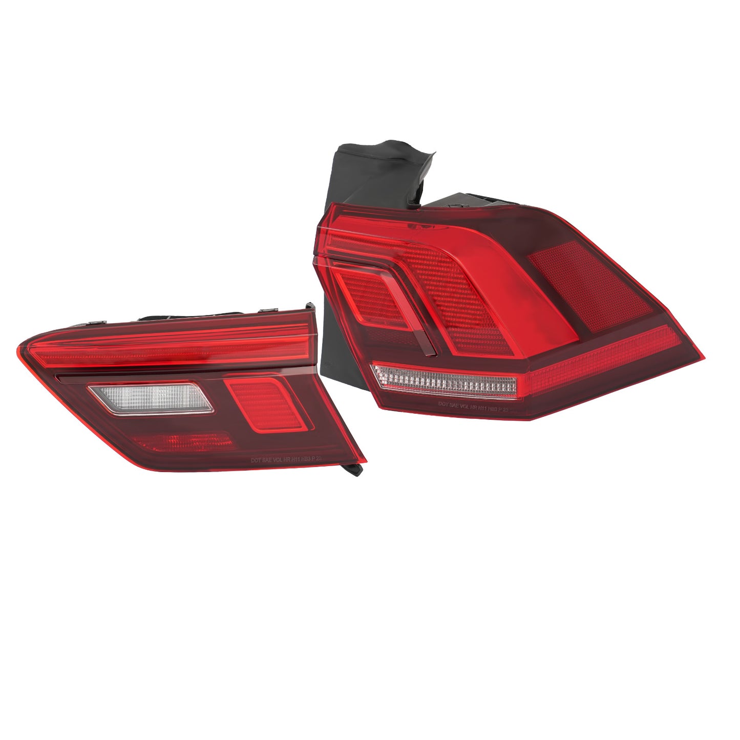 LED inner and outer taillights, right taillight applicable to 2018-2023 for Volkswagen for Tiguan .