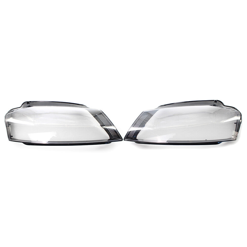 Pair Car Front Headlight Headlamp Lens Cover for Audi A3 8P S3 RS3 08-12