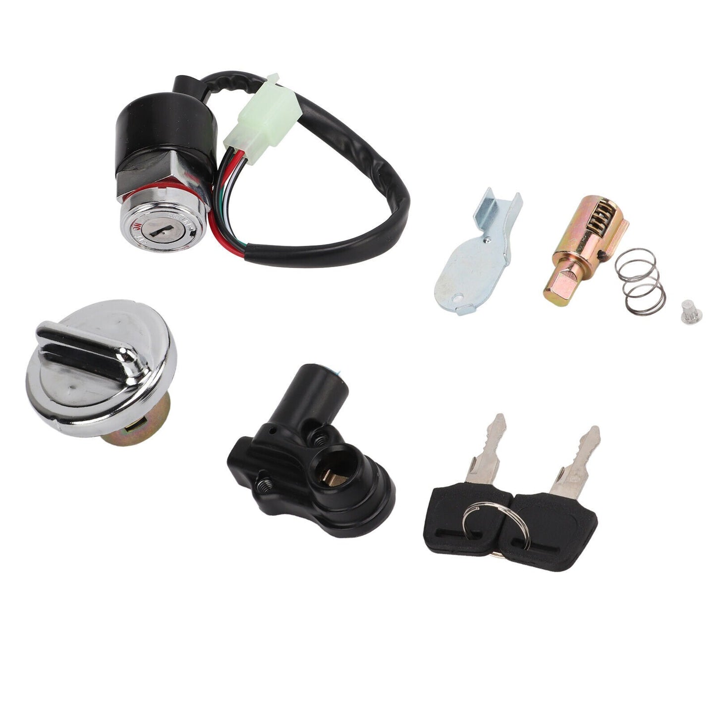 For DAX Skyteam 50cc 125cc Ignition Switch Gas Cover Kit Helmet Lock 2-Key Set