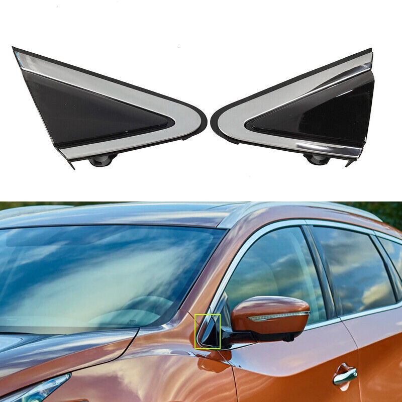 For 2015-18 for Nissan Murano Chrome Front Door Fender Mirror Molding Corner Trim