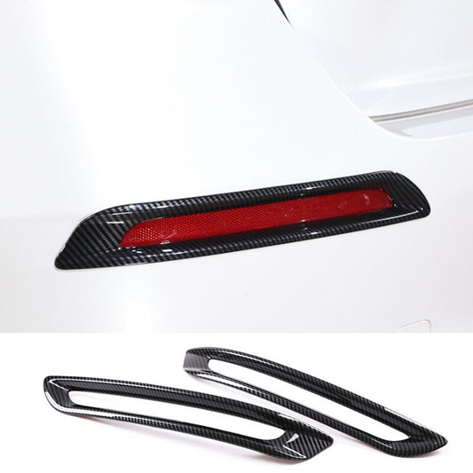 2¡Á Carbon Fiber ABS Exterior Rear Fog Light Lamp Cover for Honda for Civic 11th 2022