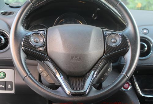 Steering Wheel Button Frame Trim 3pcs Carbon Fiber Fit for 2016-2020 for Honda HR-V