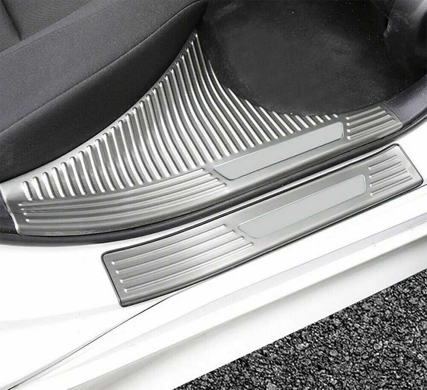 for Honda for Civic 2022-2024 Matte Silver Door Sill Scuff Plate Guard Cover trims