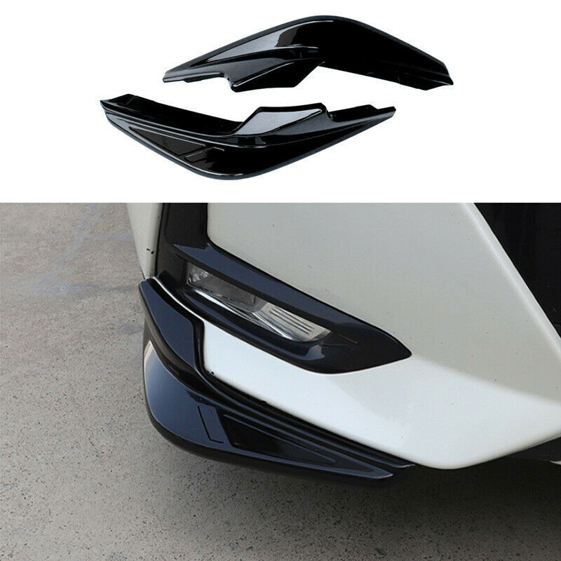 Black Front Bumper Lip Spoiler Aprons Trim 2X for Nissan Sentra Sylphy 2020-2022