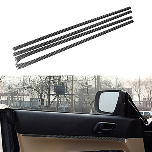 4Pcs Carbon Fiber Inteior Door Strips Trim Cover for Subaru Forester 2005-2008