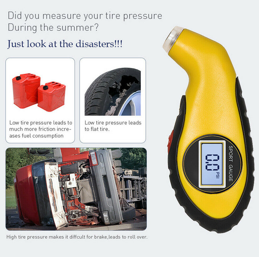 Digital tire pressure gauge LCD electronic tester for Peugeot and for Porsche