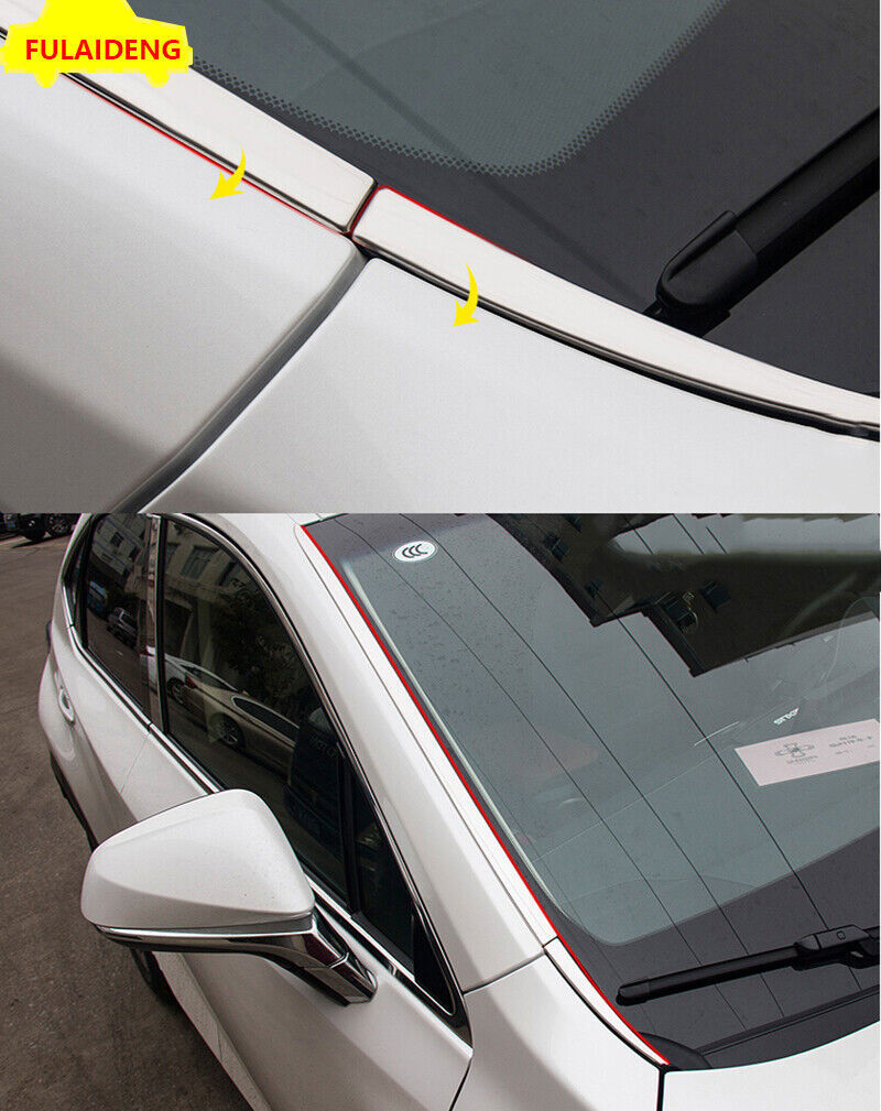 for Lexus NX200 NX200t NX300h 15-18 Chrome Front Windshield Cover Molding Strips
