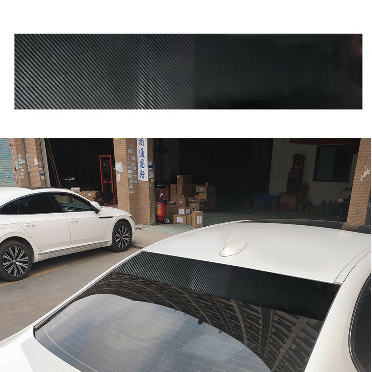 Car Window Banner Sun Visor Strip Tint Film Front Windshield UV Shade DIY Decal