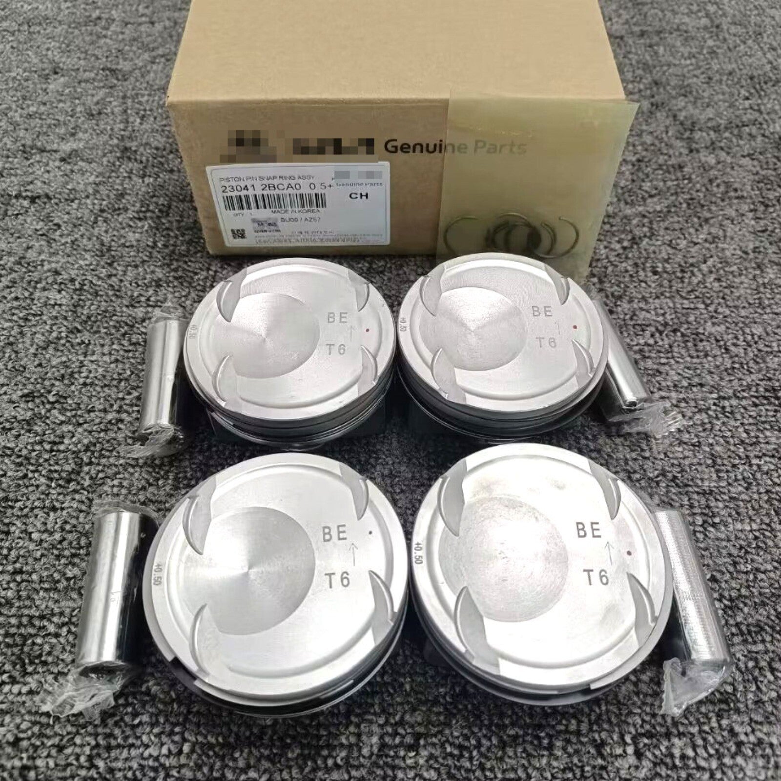 new 4-piece STD-AA piston and ring kit for 16-21 for Hyundai for Kia 1.6L turbocharged engines.