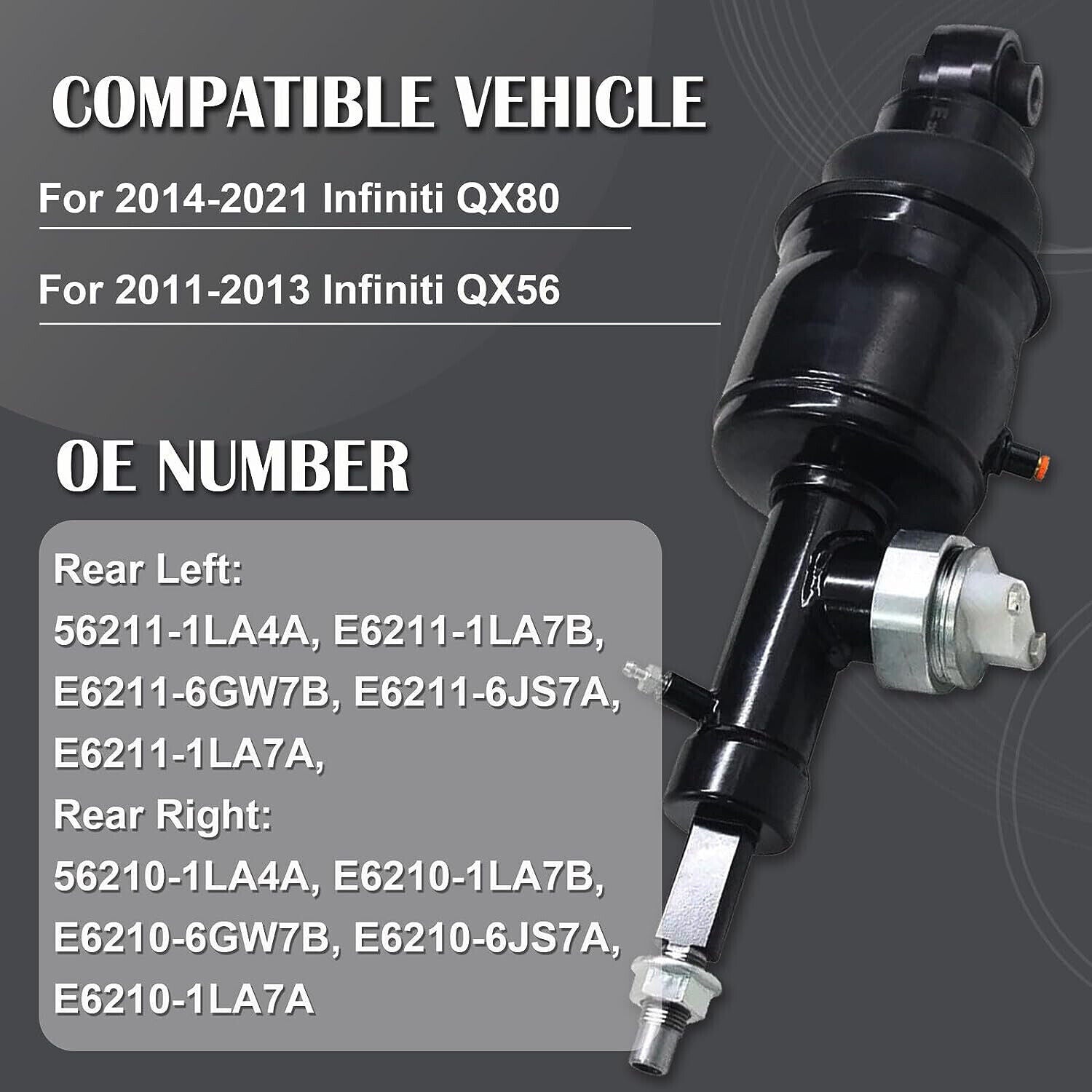 4X Front Rear Shock Strut Assys w/VDC for BMW F10 F11 528i 535i 550i AWD 2011-16