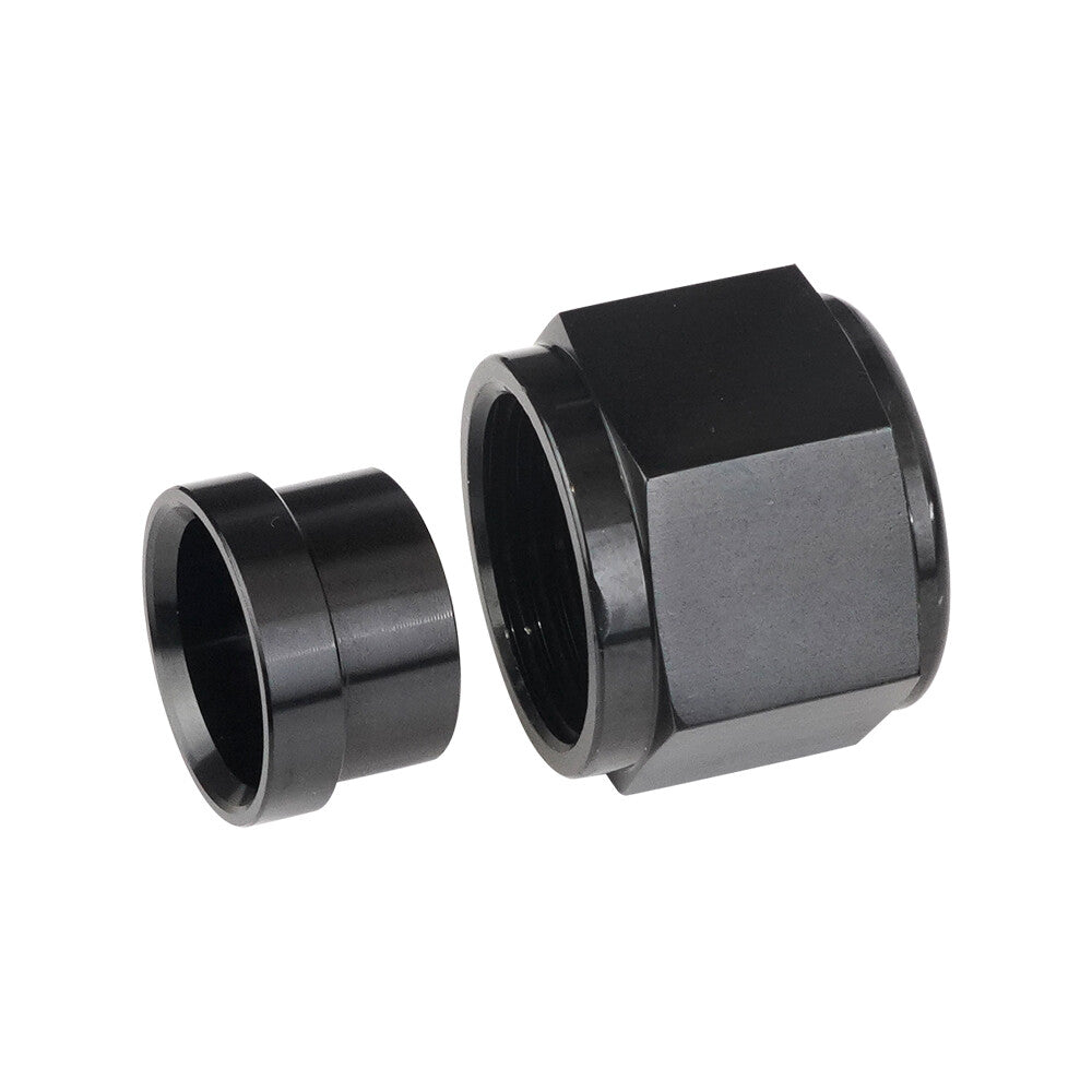 12AN Hard Wire Conduit Nut and Sleeve Fitting Adapter for 3/4 inch Hard Wire Aluminum Black