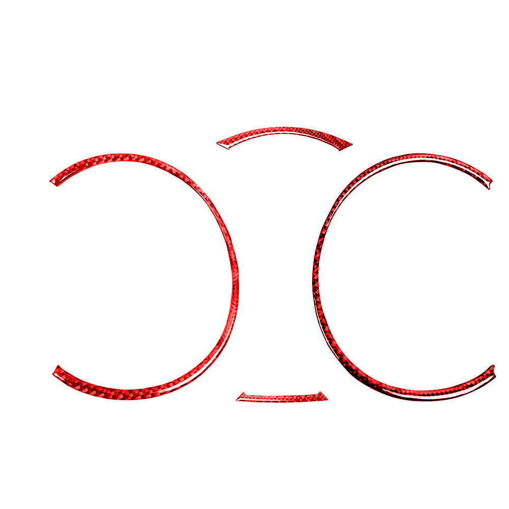 Red Carbon Fiber Interior Cover Trim Fit for Mitsubishi Lancer 2008-15