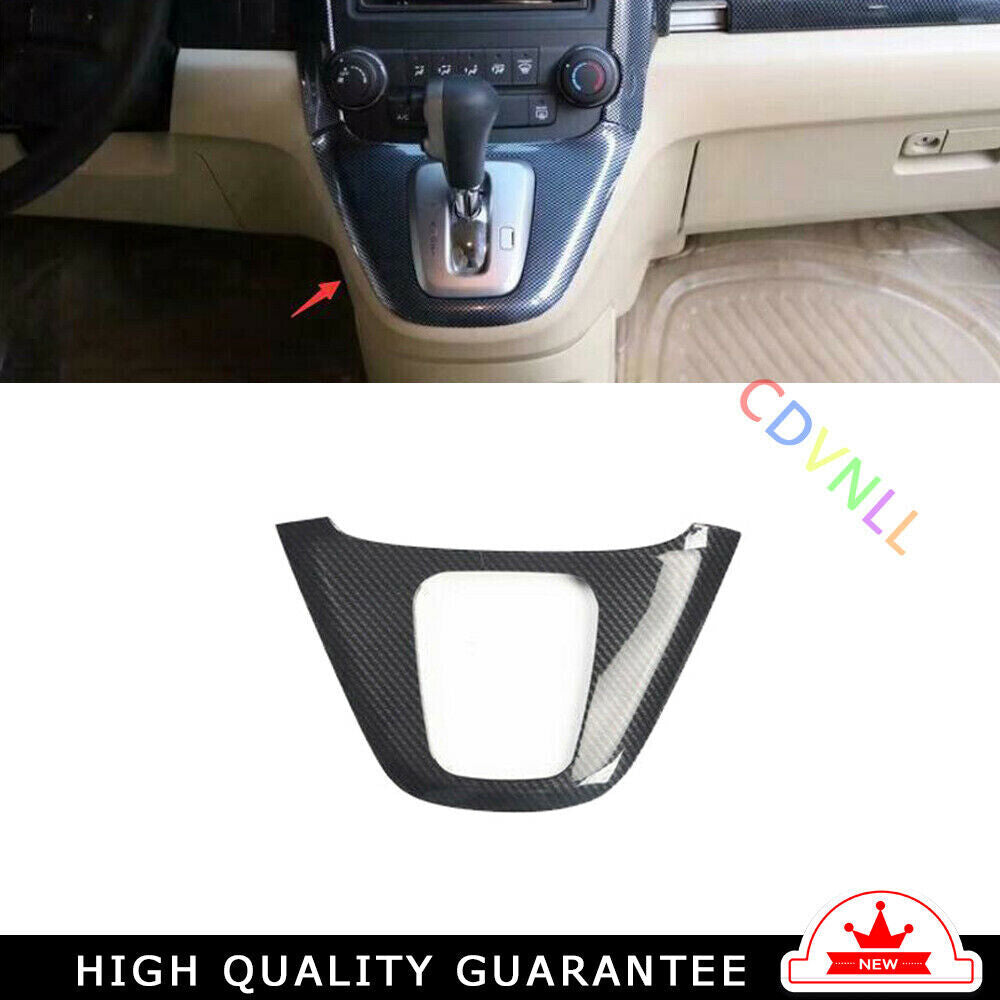 Console Gear Shift Frame Cover Trim 1X for Honda CRV CR-V 2007-2011 Carbon Fiber