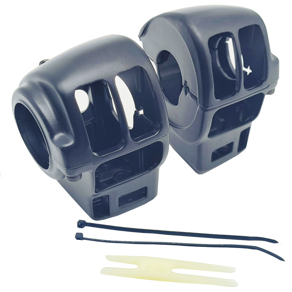 Aluminum Black Handlebar Switch Housing Cover for Harley Softail Dyna 1996-2013