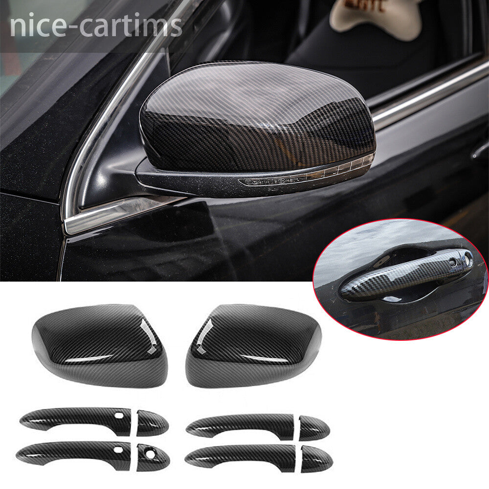 ABS Side Rearview Mirror Door Handle Trim for Jeep Cherokee 2014+ Compass 2017+