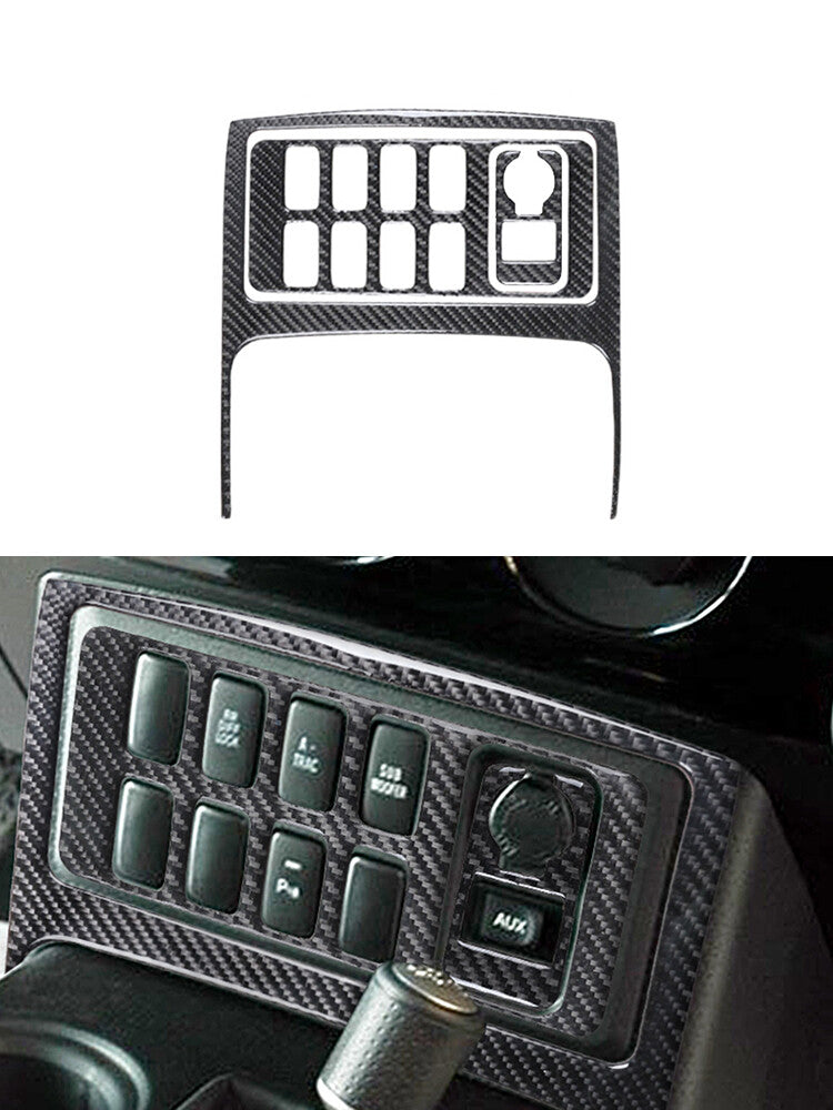 Central Control Button Panel Trim Carbon Fiber for Toyota FJ Curiser 2007-2021